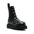 Toga Pulla studded ridged sole ankle boots - Black