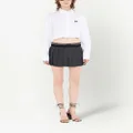 Miu Miu Glen plaid-check pleated mini skirt - Grey