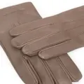 Emporio Armani debossed-logo leather gloves - Grey
