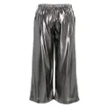 Carine Gilson wide-leg lurex pyjama trousers - Silver