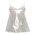 Carine Gilson lace-detailing lurex nightdress - Silver