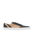 Burberry check pattern low-top sneakers - Black