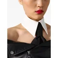 Karl Lagerfeld cotton collar tie - Black