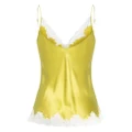 Carine Gilson lace-trim silk camisole - Yellow