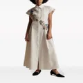 Adam Lippes Dejeuner floral-embroidered shirtdress - White