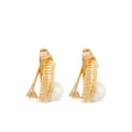 Christian Dior Pre-Owned 1980 Swirl clip-on earrings - Gold