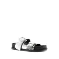 Jil Sander double-buckle leather sandals - Silver