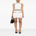 Alessandra Rich cable-knit sleeveless top - White