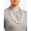 Prada seashell-embellished necklace - White
