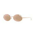 Bvlgari stone-embellished round sunglasses - Pink