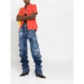 Dsquared2 slouchy-fit paint-splatter jeans - Blue