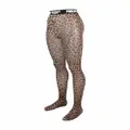 Philipp Plein leopard-print logo waistband tights - Brown