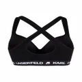 Karl Lagerfeld logo-underband bra - Black