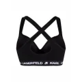 Karl Lagerfeld logo-underband bra - Black
