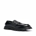 Alexander McQueen ridged leather loafers - Black