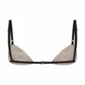 Dolce & Gabbana crystal mesh triangle bra - Grey