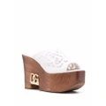 Dolce & Gabbana open-toe platform-sole mules - White
