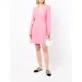 Carolina Herrera flared wool-blend dress - Pink