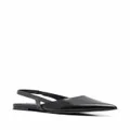 Brunello Cucinelli Monili-chain leather ballerina shoes - Black