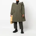 Yves Salomon shearling parka coat - Green