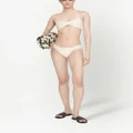 ANINE BING Naya honeycomb-effect bikini bottoms - White