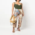 Just Cavalli mix-print cropped trousers - Neutrals