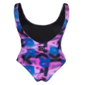 Karl Lagerfeld logo-print swimsuit - Purple