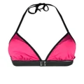 Karl Lagerfeld logo-band bikini top - Pink