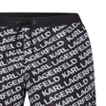 Karl Lagerfeld Diagonal logo-print swim shorts - Black