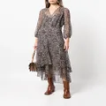 Veronica Beard paisley-print layered silk dress - Neutrals