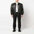 Philipp Plein Billy leather bomber jacket - Black