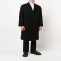 Jil Sander single-breasted mid-length coat - Black