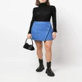 Emporio Armani quilted wrap mini skirt - Blue