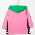 Stella McCartney Kids colour-block hoodie dress - Green