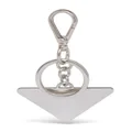 Prada logo-plaque clasp-fastening keyring - Silver