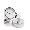 Tateossian clock-design silver-plated cufflinks