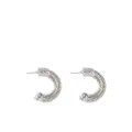 Nina Ricci 1990s pre-owned half-hoop post-back earrings - Silver