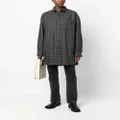 ASPESI oversized check-pattern shirt jacket - Grey