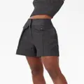 Karl Lagerfeld x Amber Valletta Denim Look tailored shorts - Black