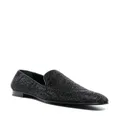 Versace Barocco Silhouette rhinestone-embellished loafers - Black