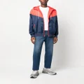 Nike embroidered-logo zip-up hooded jacket - Blue