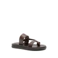 Ancient Greek Sandals Simos leather slides - Brown