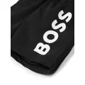 BOSS Kidswear logo-print swim shorts - Black