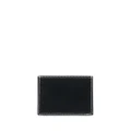 Thom Browne RWB-tab leather cardholder - Blue