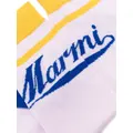 Marni colour-block logo-print socks - Pink