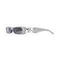 Balenciaga Eyewear crystal-embellished square-frame sunglasses - Silver
