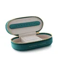 Monica Vinader oval pebbled-leather jewellery box - Green
