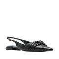 Roberto Cavalli 25mm low-block heel ballerinas - Black