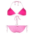 ETRO logo-plaque paisley-print bikini - Pink