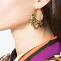 Roberto Cavalli tiger-detail hoop earings - Gold